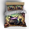 Witch Cauldron Hat Boot Set Bedding Set With 1 Duvet Cover 2 Pillowcases Single Double King Queen, Gift