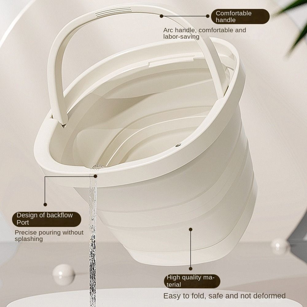 Space-Saving Foot Soaking Bucket Multifunctional Outdoor Fishing Bucket  For Car Wash, Camping
