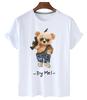 T-shirt Divertente con Stampa Orso Donna Moda Cartone Animato Harajuku Casual T-shirt Femminile Estiva Manica Corta Top T-shirt Unisex Maglietta Unisex