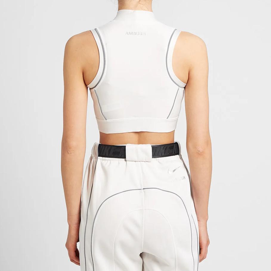 Nike X Ambush Collaboration Fitness Training Crop Tank Top Women Tops White AQ9226-030