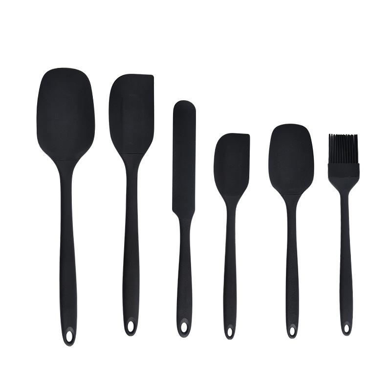 Silicone food grade baking cream spatula scraper cake shovel scraper oil brush silicone baking tool 6-piece set