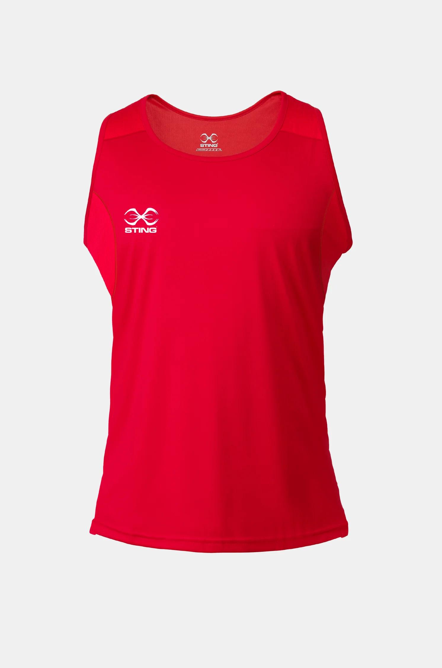 STING Boks T-shirt wedstrijd | heren | Rood (Maat: L)