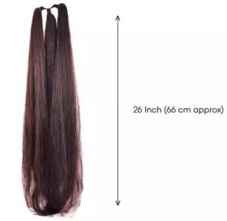 India Fashion Kart Nice Look Paranda Choti Brown Colour 26 Inch Instant Ready For Fashionable Hair Extension