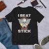 I BEAT PEOPLE with a Stick Pool Billiards Cue Short-Sleeve Unisex T-Shirt