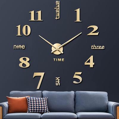 Acrylspiegelwand DIY Wanduhr Paste Digitaluhr 3D Wanduhr Dekoration Wohnzimmer für Küche, Büro, Schlafzimmer Wohnzimmer Dekoration