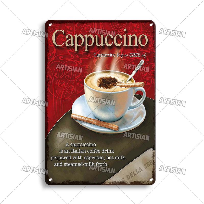 Rusty Coffee Metal Poster Decorative Plate Classic Tea Metal Signs Home Bar Cafe Wall Decor Signs Old Metal Plaque Wall Plate