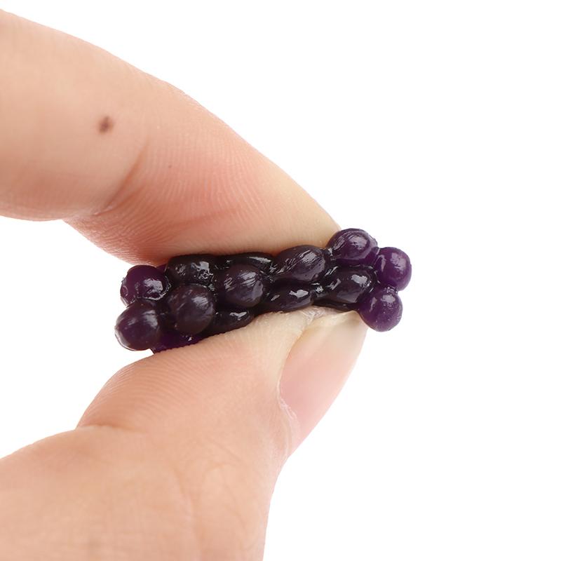 5 Stück/Set Puppenhaus Obst Traube Mini Simulierte Frucht Tpr Weiche Kleine Traube