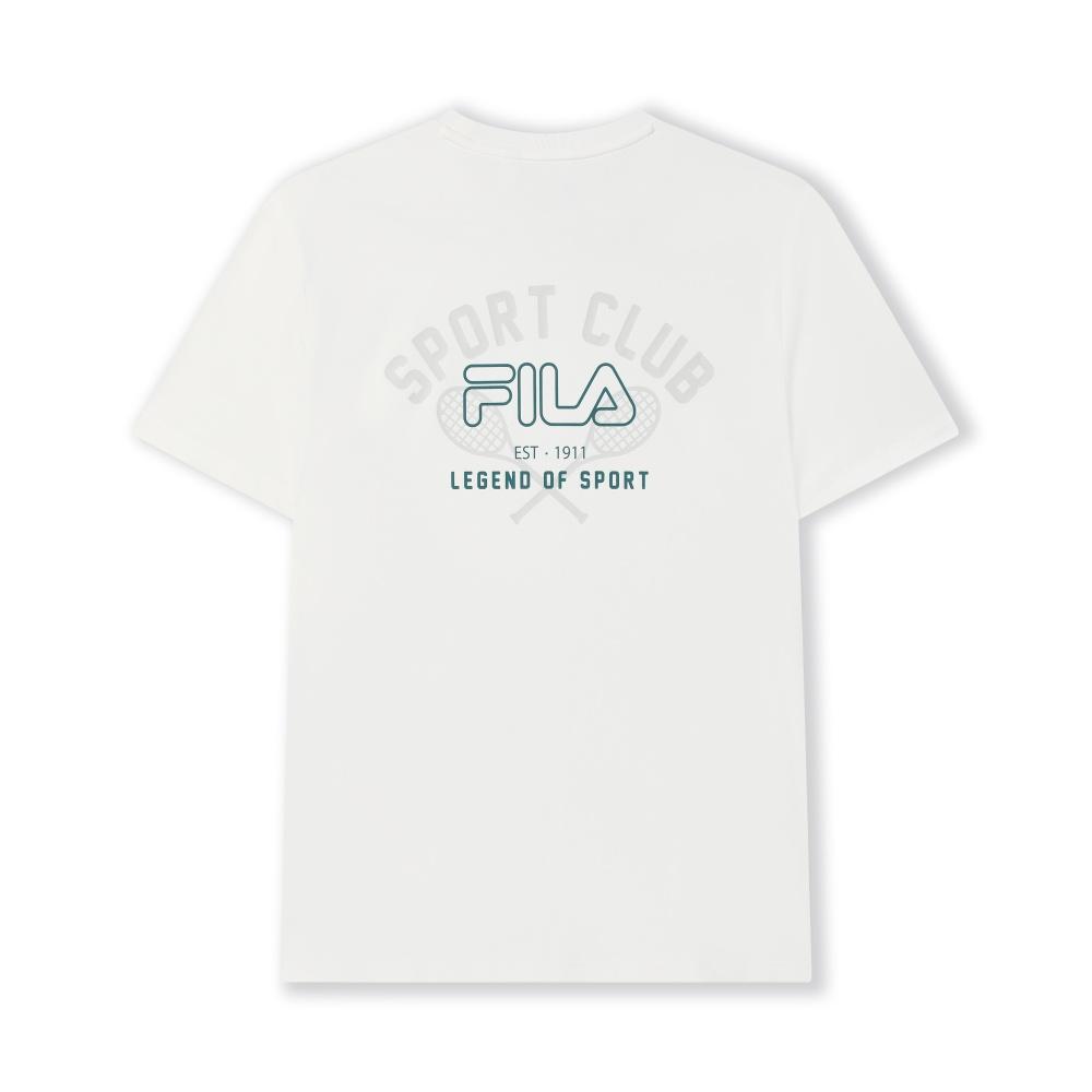 Fila Original Simple Fashion Classic Versatile Short Sleeve T-Shirt Men Tops Cloud-Mushroom-White F11M539106FWT