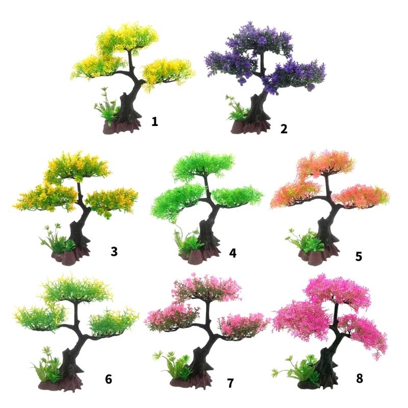 Artificial Plant Aquascaping Ornaments Colorful Fish Tanks Accessory for Freshwater Fish Habitat Enhancement