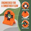 2PCS Plastic Garden Hose Holder Orange Wall Mount Hose Guide Hose Roller Guide  Fence Hose Routing