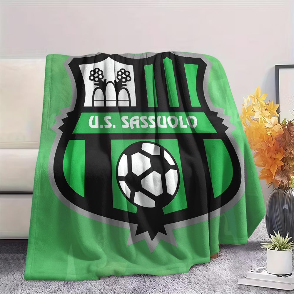 Football Club Sassuolo, Coperta in Flanella con Fantasia, Alta qualità, Confortevole per Tutte le Stagioni, Arredamento per la Casa, Calore e Comfort, Perfetta per Regali.