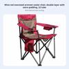 Portable Armchair With Beverage Holder Foldable Design Camp Seat Sturdy Frame Includes Carrying Bag For Beachon The Moveers