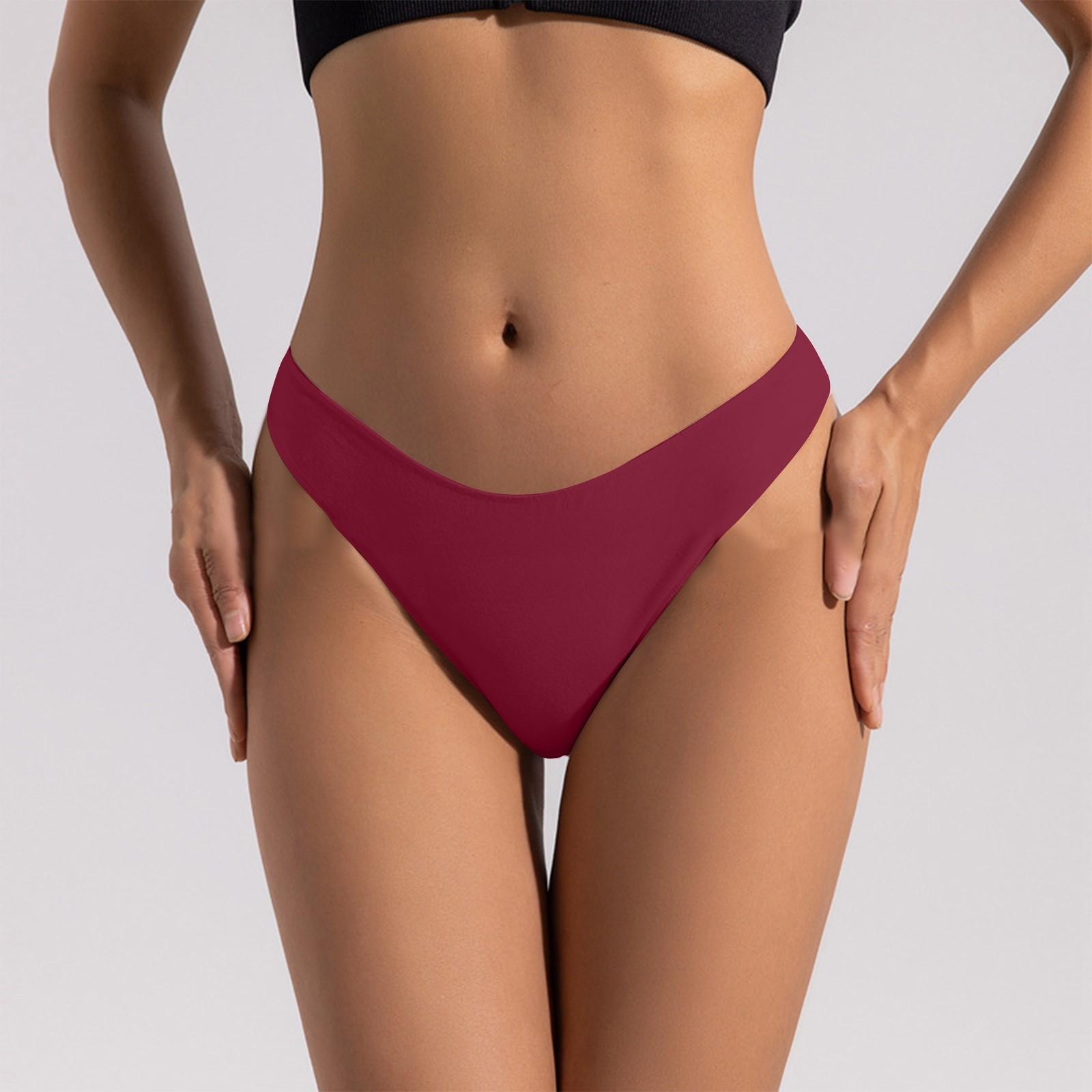 

Women s Color Low-Waist Half-Cover Hip Skin-Friendly Breathable Cotton Crotch Panties L