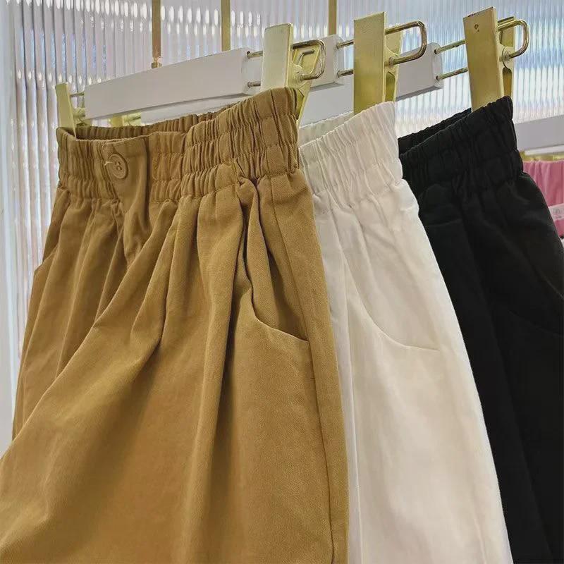 Women's High-Waisted Summer Shorts: Slim, Loose, Versatile Straight Pants for Casual Outdoor Wear