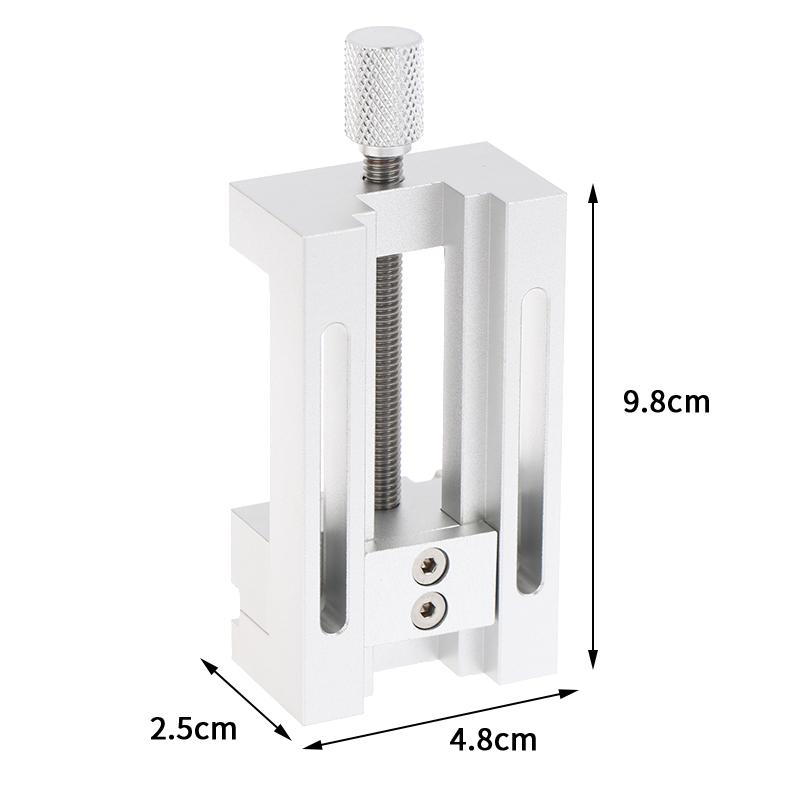 Micro Exquisite Drill Press Vise With Rubber Soft Jaws Portable Drilling Guide Jig Woodworking Adjustable Punch Locator