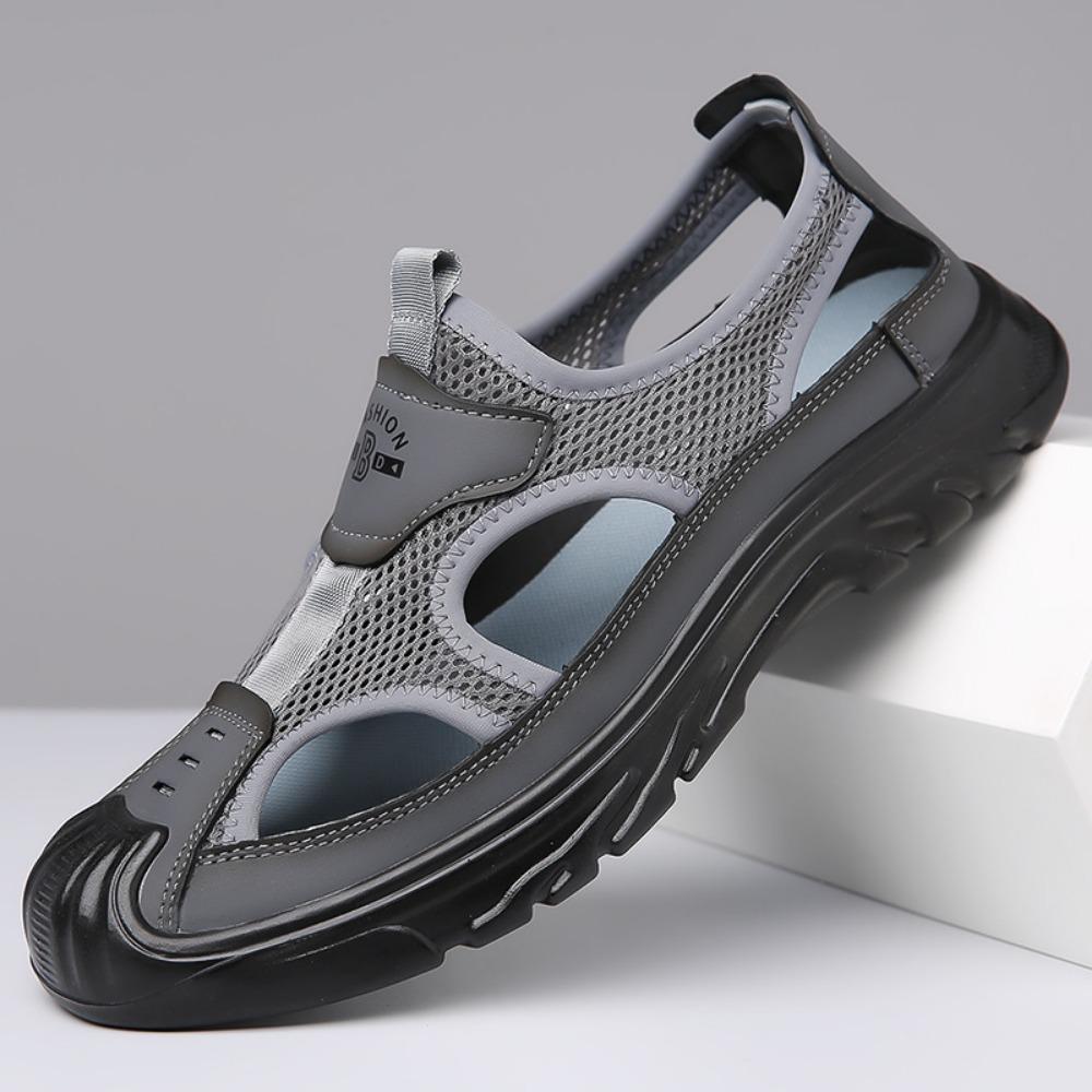 Breathable Men Summer Sandals Hollow Mesh Slip Resistant Lightweight Outdoor Sports Casual Beach Shoes