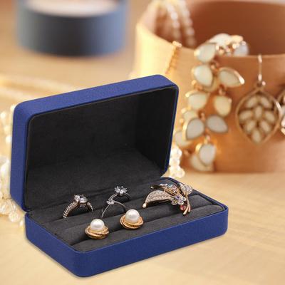 Compact Stylish Ring Storage Box Multiple Grids Soft Inner Portable Small Jewellery Organizer Box Tray