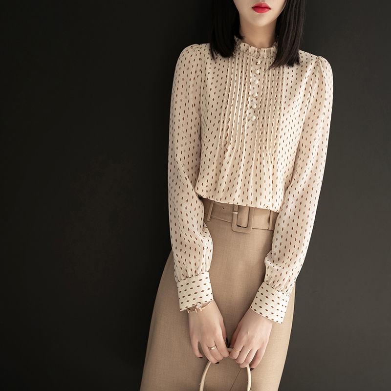 Camicetta da donna ampia ed elegante top da donna alla moda Harajuku tutto-fiammifero semplice moda coreana vintage morbida nuova camicia a maniche lunghe in tinta unita