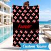 Custom Name Ghost Commando Team-Up Beach Towel Microfiber Beach Towel, Lightweight and Quick-Dry, for Summer Travel, Swimming Pool Gift