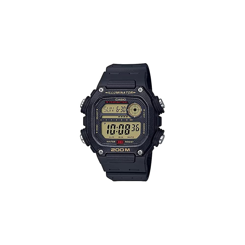 Casio Standard Digital Watch DW-291H-9AV Men s Black Gold LCD Overseas Model