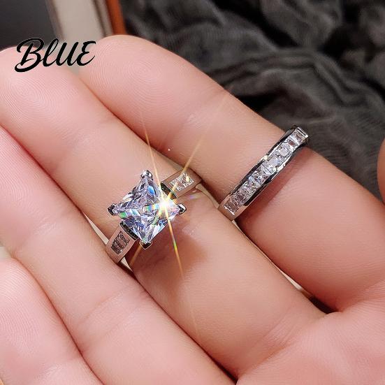 Metal Finger Ring 2Pcs/Set Women Set Zinc Alloy Rings