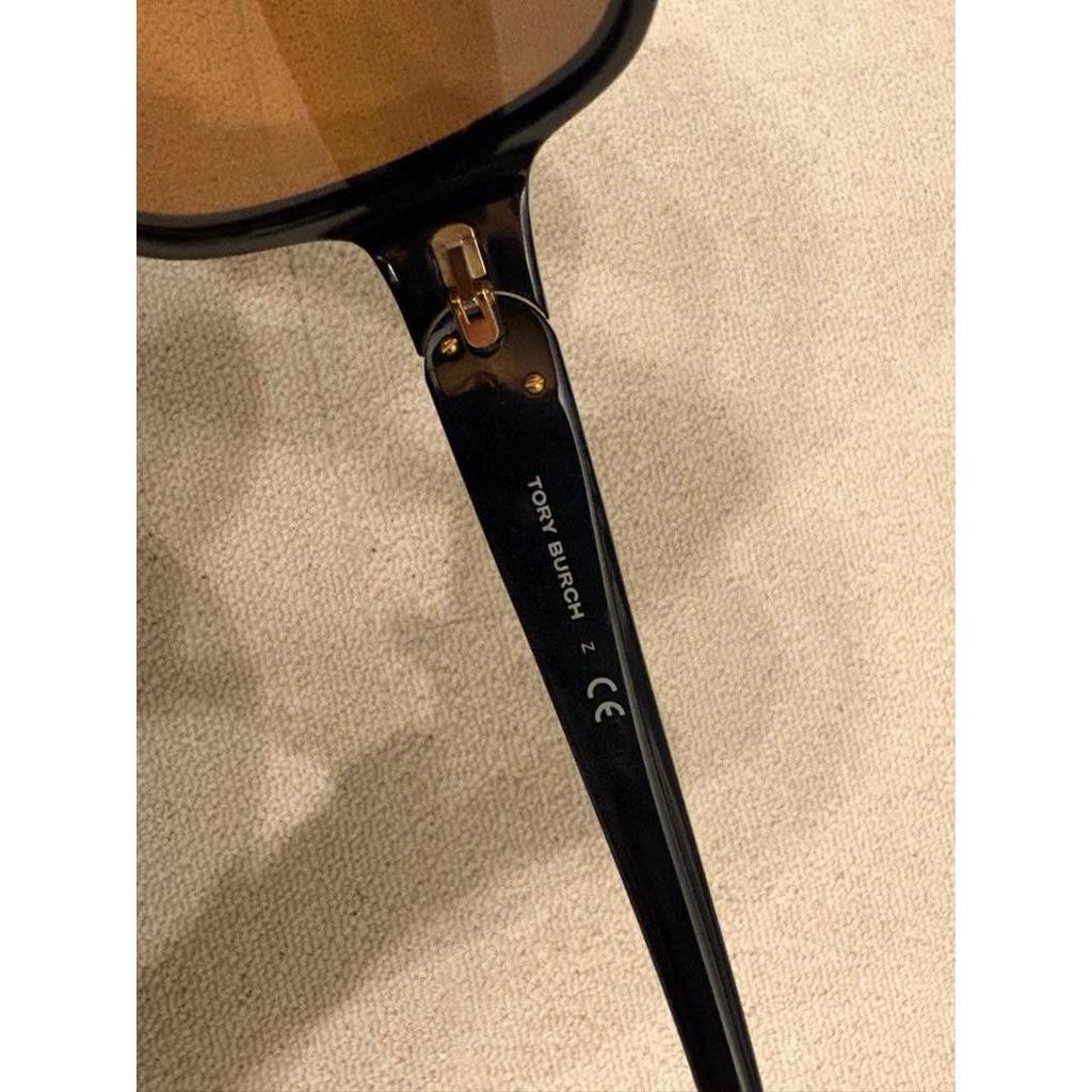 Used TORY BURCH Sunglasses Black Brown Lens