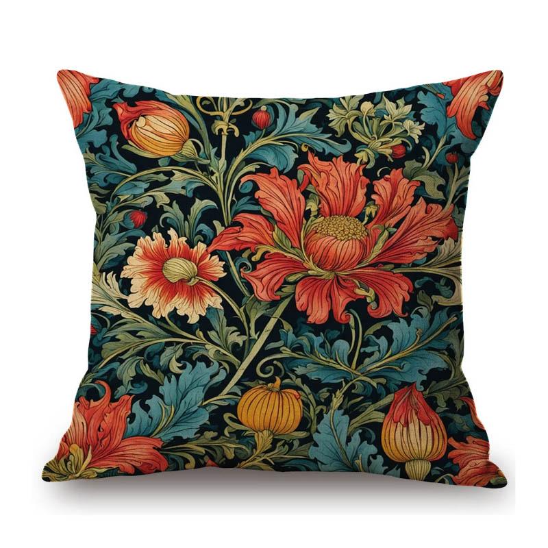 Pink Strawberry Rose Ivy Orchid Compton Classic William Morris Style Home Decorative Sofa Throw Pillow Case Cushion Cover Case