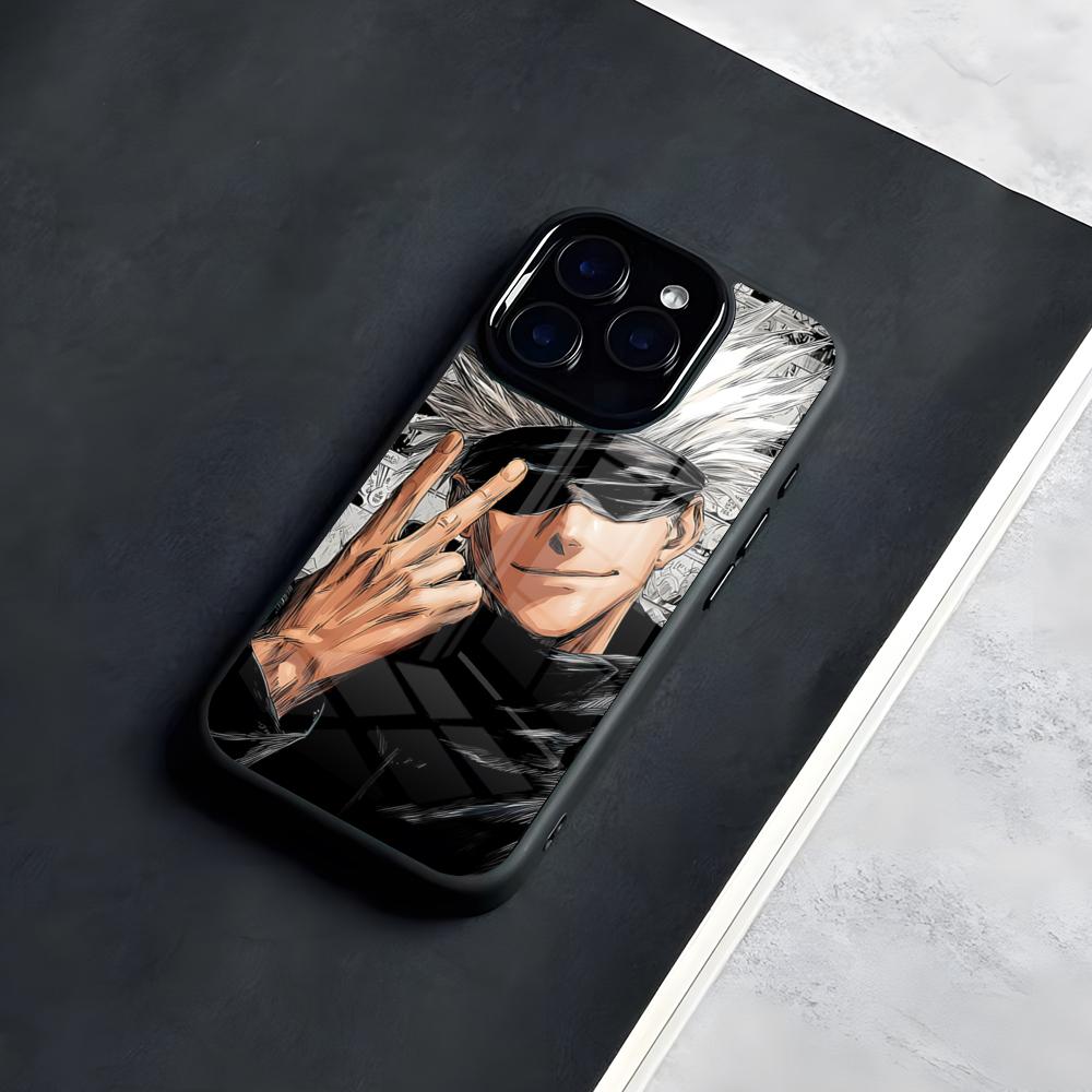 Jujutsu Kaisen Satoru Sukuna Silicone Phone Case For IPhone 17 Pro Max 16 15 14 13 11 Pro Max Plus Glass Phone Case