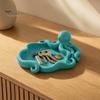 3D Printed Octopus Organizer Storage Tray, Printing Molding, with Tentacle Matte Black Tray Groove Integrated for Keys Jewelry Stationery Decorative