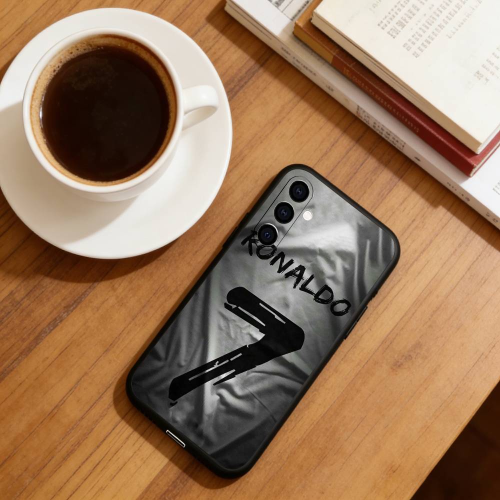 Football Star Cristiano Ronaldo Phone Case For Samsung Galaxy A73,A72,A71,A70,A53,A52,A51,Soft Silicone Black Cover
