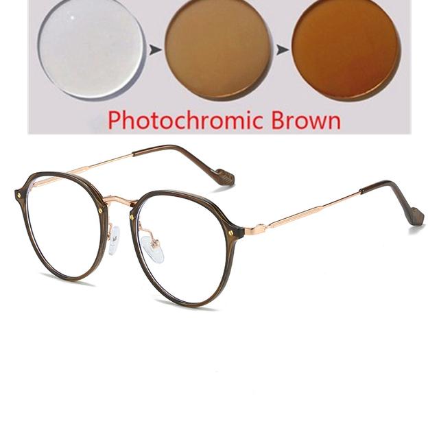 Women Men Polygon Optical Glasses With Prescription Fashion Uv400 Anti Blue Rays Shortsighted Eyewear Diopter 0 -0 .5 -1 .0 To -6