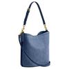 Coach Wierzba 27 Miękkie Logo Jeansowa Torba Bucket Bag Damskie Torby Ciemnoniebieski CAT44-B4RHO