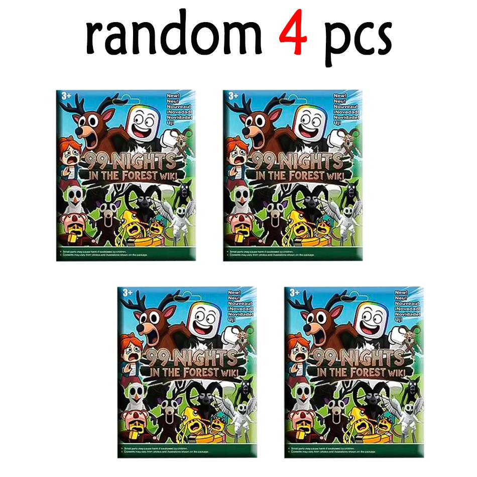 24pcs horror game 99 Nights in the Forest blind box The Deer The Ram The Owl Camper Peripheral character figurines and ornaments