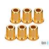 String-Through Body Saitenführungen Gerade Zylinderform Metall-Hardware-Teile für E-Gitarren Set von 6 Stück Golden