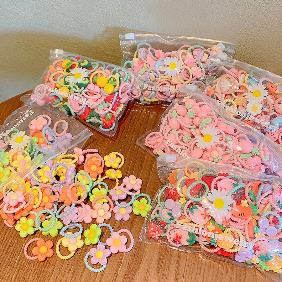 Kindergummiband Mädchengummiband Hochelastisch Langlebig Haarschmuck Beschädigt das Haar nicht Kleines Scrunchie Geschenk