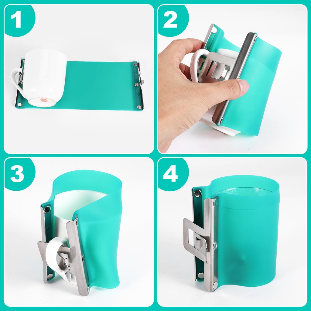 BAAJ-3Pcs 3D Sublimation Printer Silicon Mug Wraps Clamps 11OZ Mug Silicone Mould Fixture Mug For 3D Sublimation Mug Printing