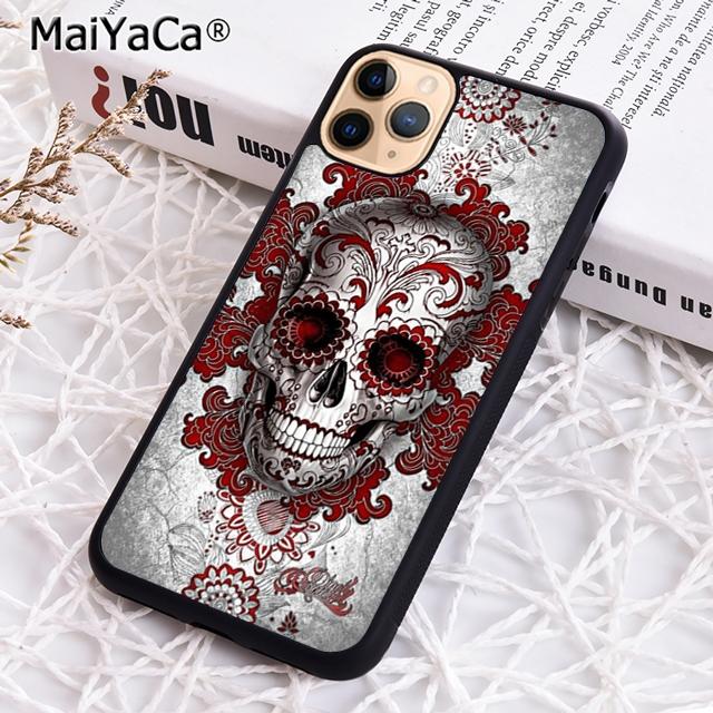 MaiYaCa Mexican Sugar Skull Protective Phone Case For iPhone 17 Air 16 pro max 15 14 plus 12 13 Shell Cover coque