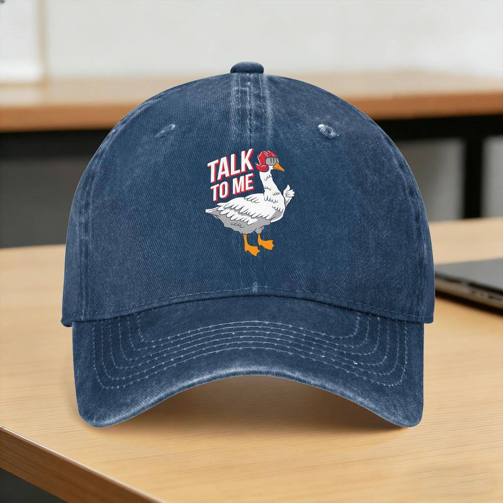 Talk To Me Goose Sun Baseball Cap Fashion Women Unisex Washed Trucker Hat SunProof Custom Logo Outdoor Sports Snapback Cap Gift