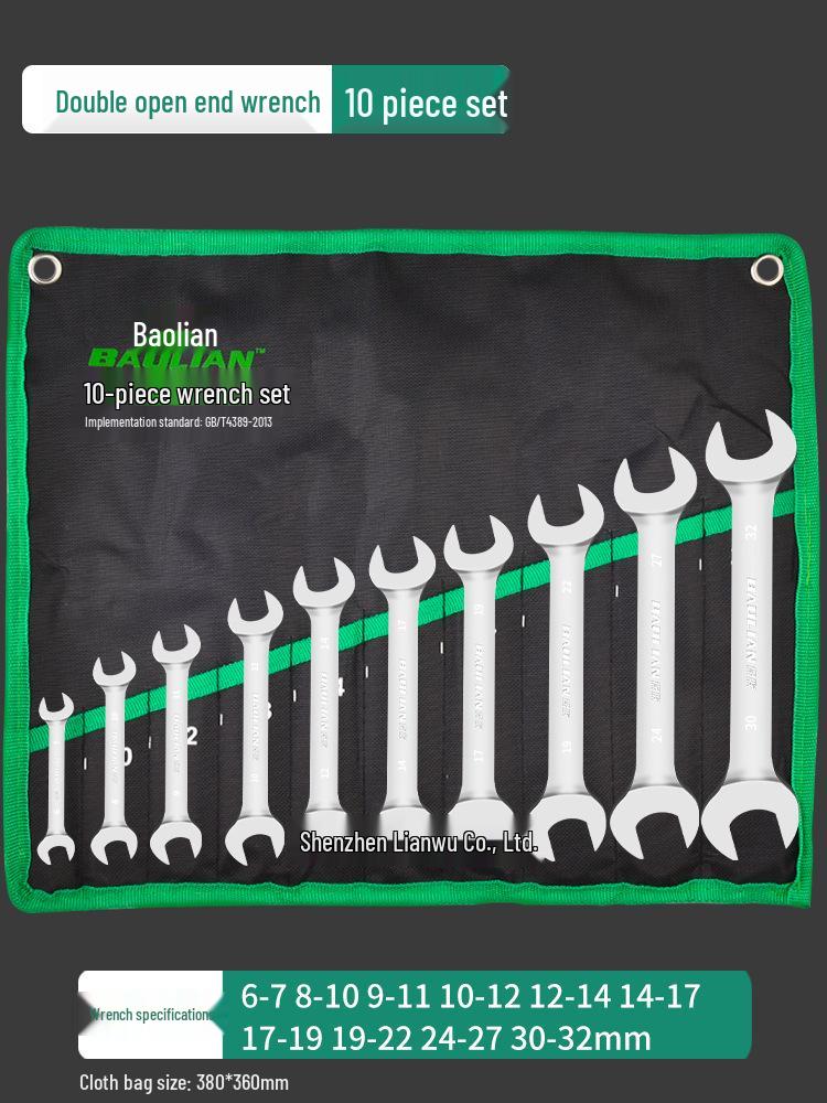 Ultra-Thin Double-Headed Dead Blow Open-End Wrench 8/10, No. 10, Small 14/17 Fork Board Fixing Tool