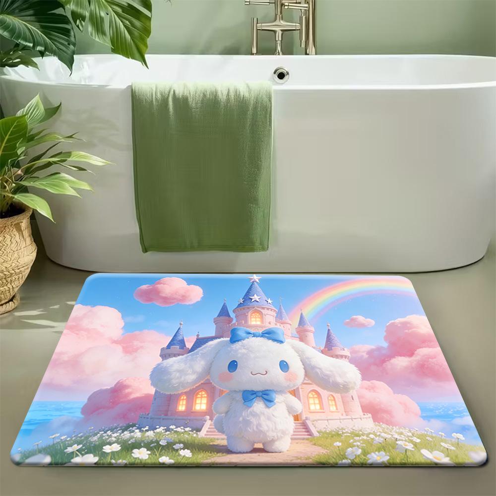 Cute Hello Kitty Cartoon Rug, Sanrio Character Home Decor, Soft Anti-Slip Area Carpet