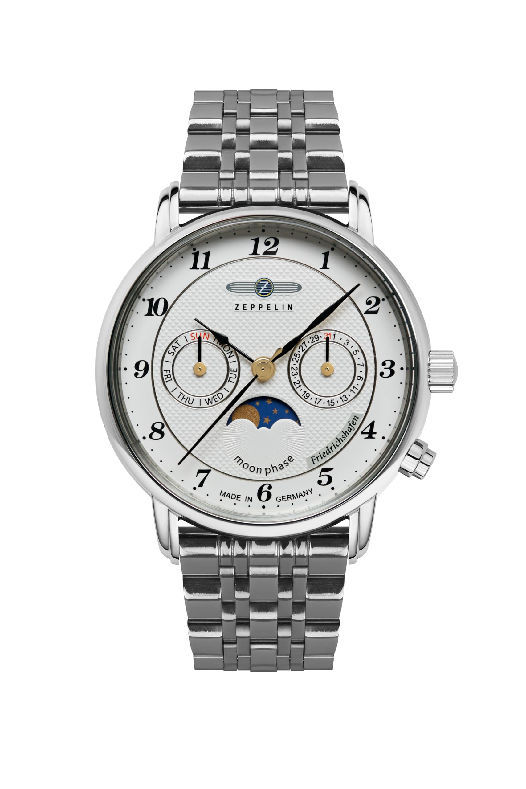 

Friedrichshafen Silver Watch [Zeppelin] 8537-M1 Men s [Used] білий