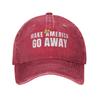 Baseball Cap Make America Go Away Summer Yk Cool Hip Hop Hats  Women Unisex Custom Logo Running Hippie High Quality Baseball Caps