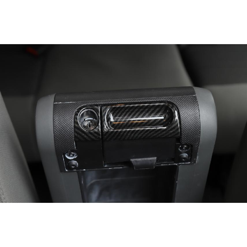Carbon Fiber ABS Armrest Box Storage Switch Cover For Jeep Wrangler JK 2007-2010