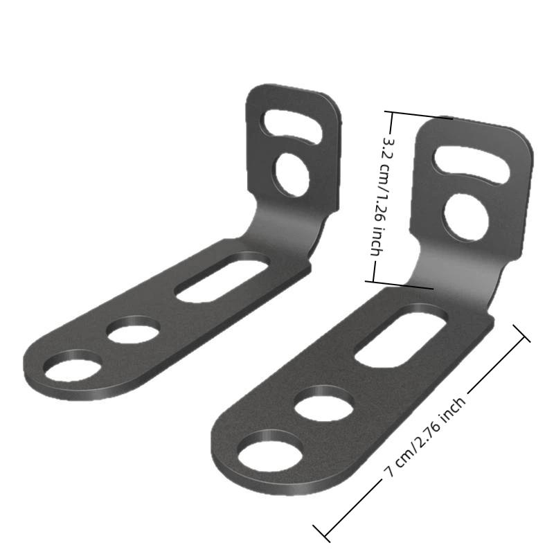 2Pcs Heavy Duty Universal Motorcycle Headlight Extension Bracket Corrosion Resistant Fog Light Mount Holder for Off-Road