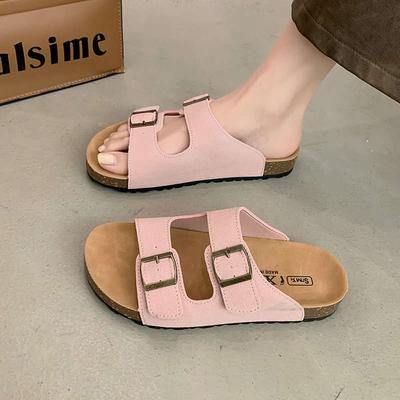 Bequeme Boken Schuhe Plateau-Slipper Damen Oberbekleidung 2025 Sommer neu retro lässig vielseitig Mädchen Strandschuhe