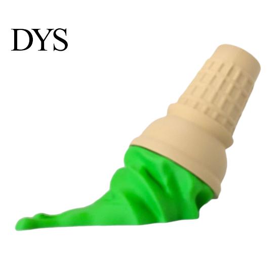 Desk Accessories for Office Melting Ice Cream Ornament, 3D Printed Cone Colorful Entryway Ornaments Sculpture, Fun Tabletop Ornament Home Decoration