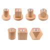 220V Retro Wood Table Lamp E27 Socket Vintage Desk Lamp Base Holder EU Plug Bedside Lamp Decor Wooden Base Table Light