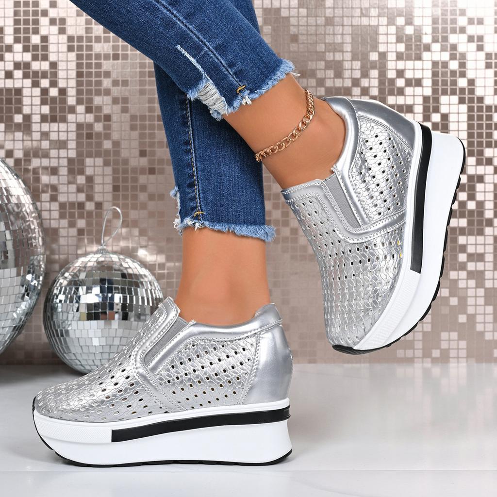 Plus Size Shoes for Women 35-42 Autumn Fashion Platform Wedges Slip On Casual Shoes Zapatos De Mujer Flats Women Footwear