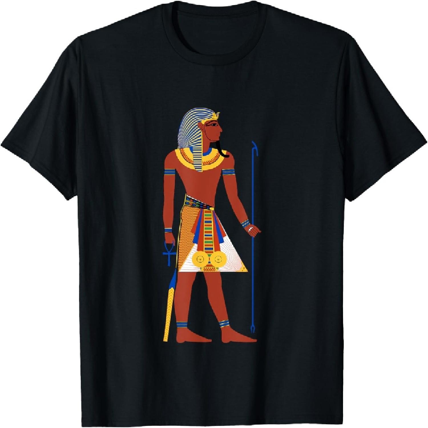 King Pharaoh T-Shirt Egypt Tutankhamun Tut Cool Egyptian Tee S