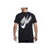 Nike Summer New Basketball Letter Print Quick-Dry Crew Neck Knit T-Shirt Men Tops Black FD0077-010